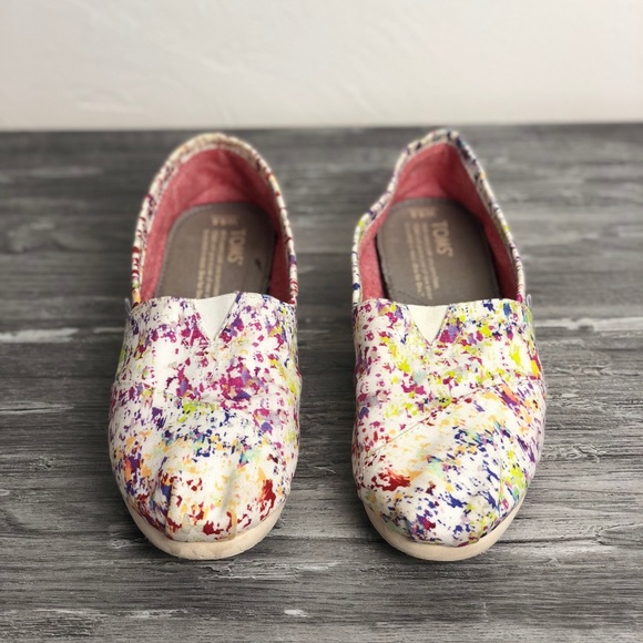 Toms Splatter Slip On Shoes - Picture 2 of 5